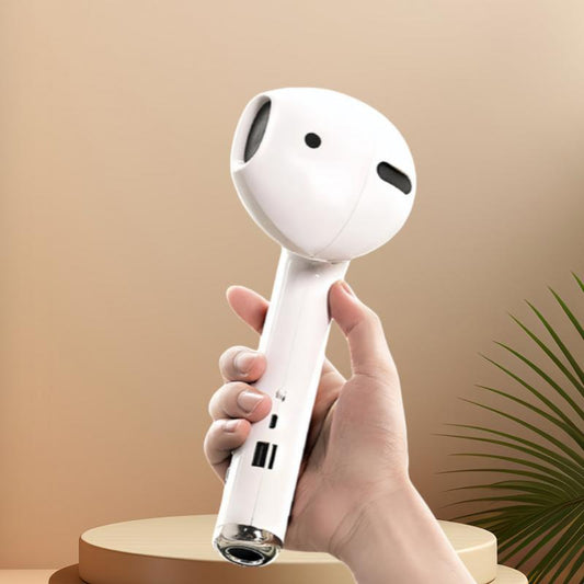 🎧 Big Sound in a Tiny Package! This Wireless Earphone-Shaped Speaker delivers 360° HiFi Stereo, supports USB charging, FM Radio, TF Card & Mic — perfect for parties, travel & everyday vibes! 🔊💥